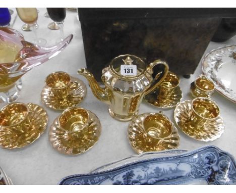 WADE TEA SERVICE, GOLD FINISH