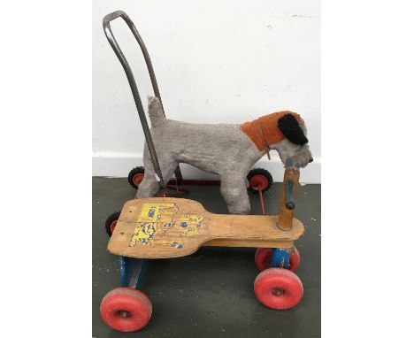 A Chiltern Toys vintage ride on terrier, together with a Tiger Toys Super Trike 