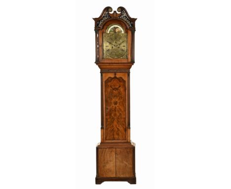 A George III mahogany longcase clock, by Jacob Nicholson Whitehaven, with two train striking movement complete with pendulum 