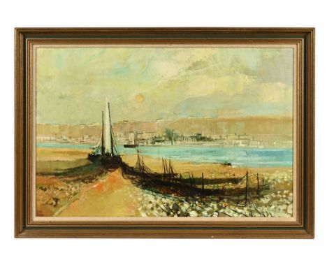 Colin Allen, an oil painting on canvas of a coastal landscape.  74 cm x 49 cm, framed and signed.