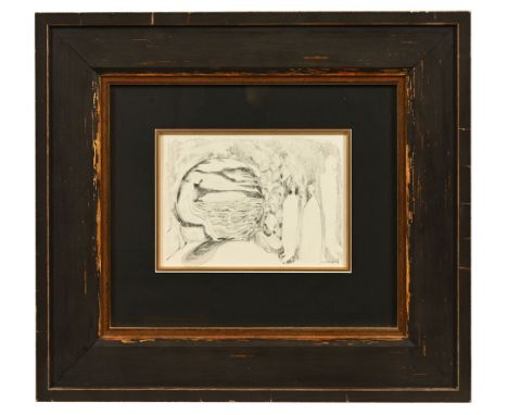 Joanne Farley-Webb (British Contemporary Artist born 1973), pencil sketch "Ripple", framed and mounted. The size of the visib