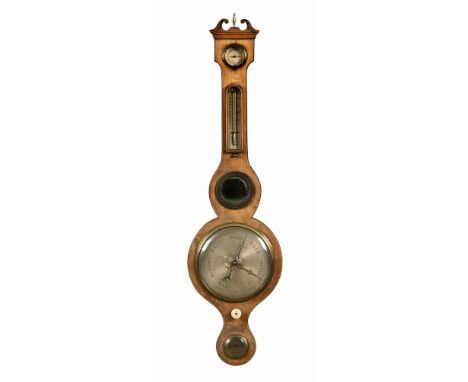 A 19th century mahogany boxwood and ebony strung banjo barometer, by W & A Johnston Stirling.  Height 96 cm.