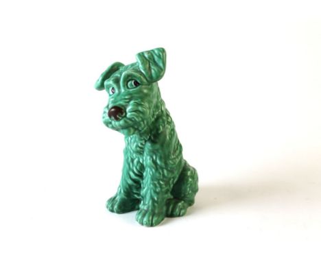 A large Sylvac dog in green No. 1380, height 29 cm.