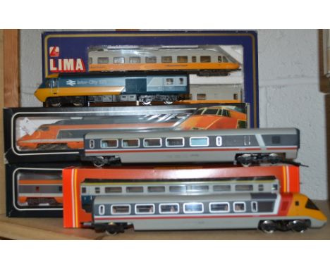 Railway - Hornby OO Gauge scale models, Intercity coach; Intercity 125; Lima Golden Series, Lufthansa Airport Express, boxed;