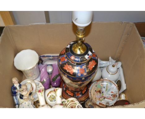 Ceramics and Glass - Royal Albert Old Country Roses; Royal Doulton; Caithness; an Imari palette lamp; Oriental ceramics, etc