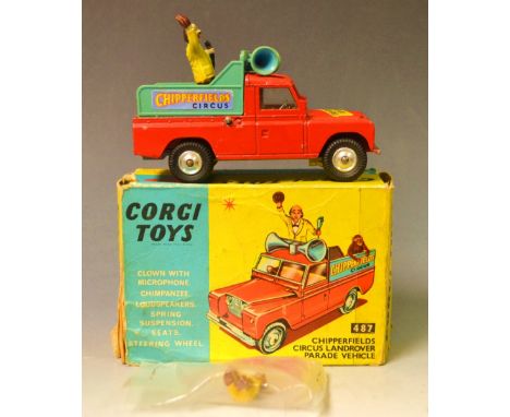 Toys and Juvenalia - Corgi Toys, a die-cast scale model, Chipperfield's Circus Landrover parade Vehicle, number 487, boxed