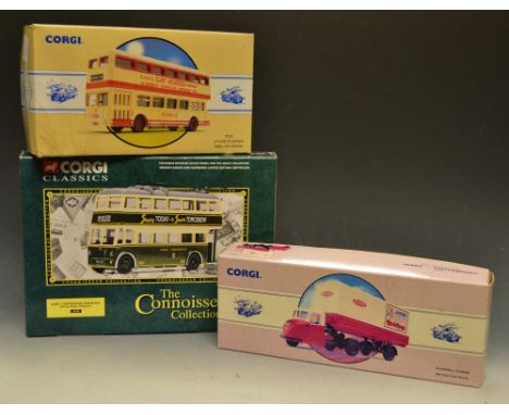 Toys and Juvenalia - Corgi Classics 1:50 scale model, Derby Corporation Transport, Karrier Utility Trolleybus, number 34703, 