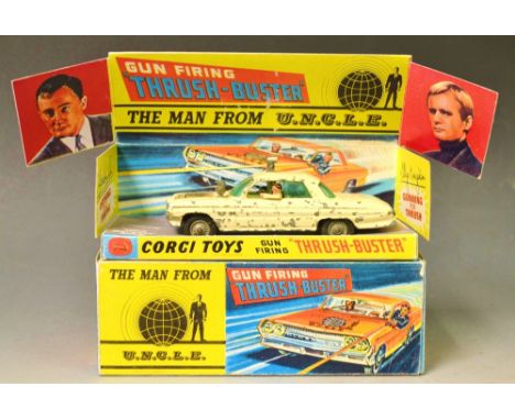 Toys and Juvenalia - Corgi Toys, a die-cast scale model, The Man From Uncle, Gun Firing Thrush Buster, Napoleon Solo Driving 