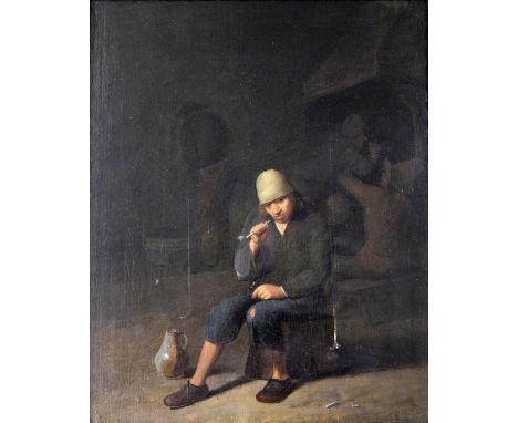 ATTRIBUTED TO PIETER VERELST (1618-c.1678) THE SMOKER Oil on panel 35 x 28.5cm. Provenance: Wesendonk Collection (probably Ot