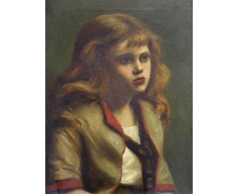 SIR JOHNSTONE FORBES-ROBERTSON (1853-1937) PORTRAIT OF CONNIE GILCHRIST Signed and inscribed and dated April 1873 on the stre