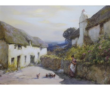 JOHN WHITE (1851-1933) THE DINNER HOUR, NEAR RINGMORE, TEIGNMOUTH Signed, watercolour and bodycolour 24.5 x 34cm. ++ Slight l