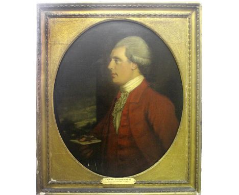 FOLLOWER OF GEORGE ROMNEY (1734-1802) PORTRAIT OF A GENTLEMAN, IDENTIFIED AS THOMAS FITZHERBERT (c.1746-1822) Half length, in