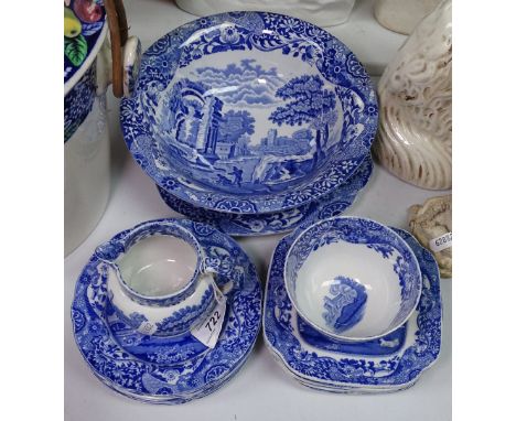 Spode Italian pattern fruit bowl and teaware 