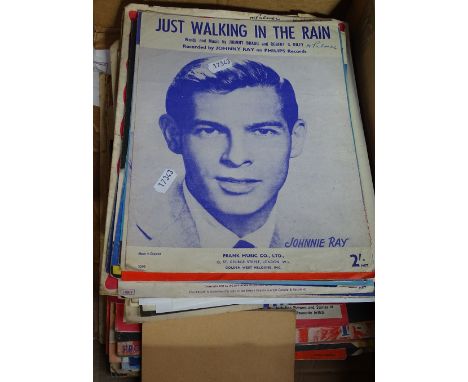 Vintage sheet music, music related ephemera etc 