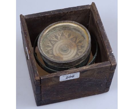 A gimballed compass 
