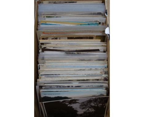 A box of Vintage postcards 