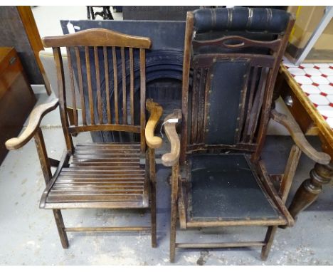 2 Vintage folding armchairs 