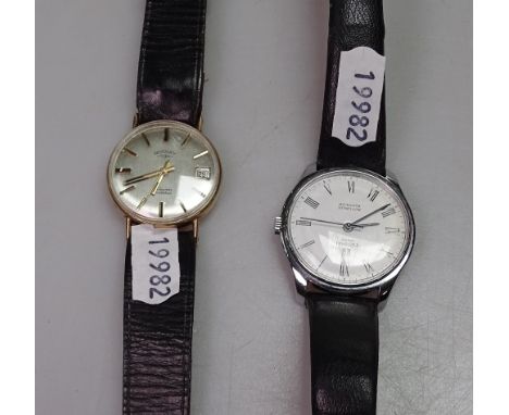A gent's chrome cased Tissot Actualis Autolub wristwatch, and a gent's Rotary 9ct gold cased wristwatch 