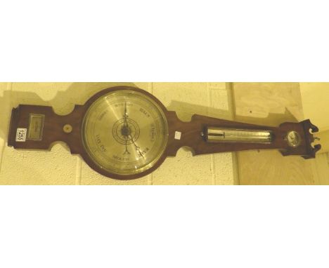 Walnut cased mercury stick banjo barometer ***Postage is NOT available on this item***