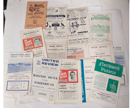 Football Programmes:17 mid 1960's Stockport County away programmes, against Runcorn, Stalybridge, Celtic, Cheshire Second Rou