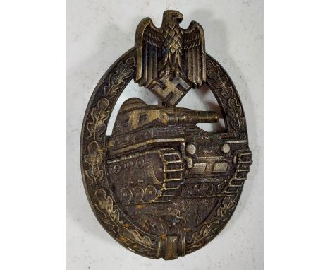 A Third Reich Panzer Assault Badge, Bronze Grade, makers mark RS&amp;S.