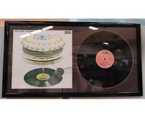 A Rolling Stones LP "Let it Bleed" framed and glazed with album cover