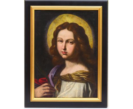 Follower of Giovanni Francesco Barbieri, Il Guercino, 'St Agnes', oil on canvas, 51cm x 36.5cmProvenance: Messrs Christies's,