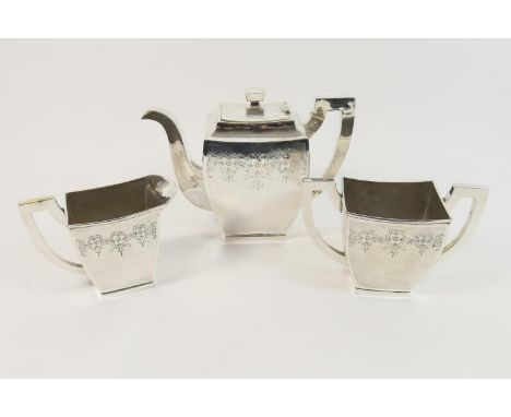 CATALOGUE AMENDMENT: THIS IS A SILVER PLATED TEA SERVICE AND NOT WHITE METAL AS PREVIOUSLY CATALOGUED Eastern silver plated t