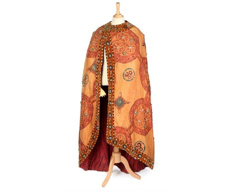 A Boyar cape, possibly for the character Igor-Svyatoslavich-the-Brave, designed by Nicholas Roerich for Diaghilev's 1914 prod