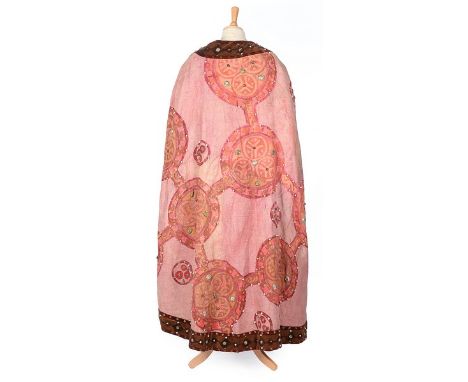 A Boyar cape, designed by Nicholas Roerich for Diaghilev's 1914 production of 'Prince Igor', stamped to the interior, 'Proper