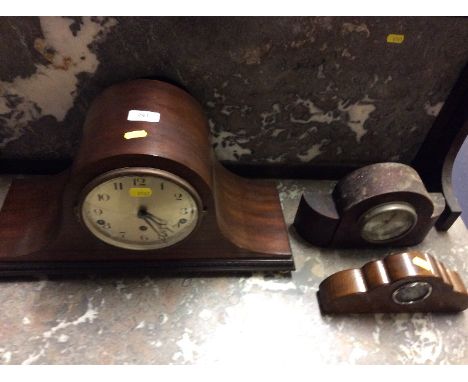 Three various mantel clocks 