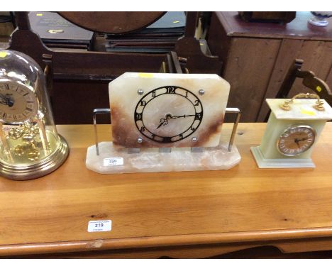 Three various mantel clocks