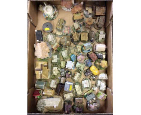 A box of model cottages and houses