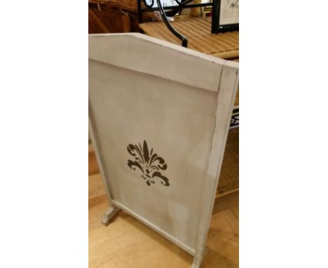 Painted pale grey firescreen (wooden) 46 x 82 cmSee our Important Sale Information page here on the-saleroom.com for packing 
