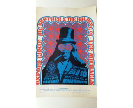 SWIRLY EYES (VICTOR MOSCOSO) Original Family Dog poster 1966, Victor’s first full-on psychedelic poster, based on the Family 