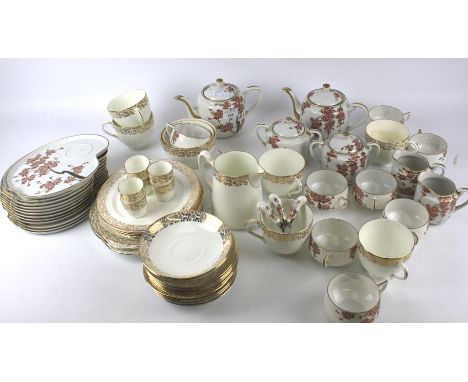 Two 20th century ceramic part tea services. One Adderley printed with gilt flowers, the other Japanese Kushida pattern, to in