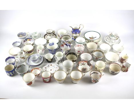 A large collection of predominately English pottery and porcelain teawares. Early 19th century and later, assorted printed an