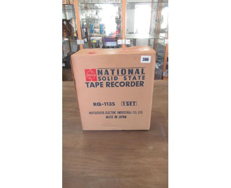 A Matsushita RQ-1135 National Solid State tape recorder, complete in original packing 