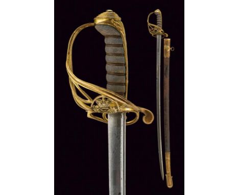 dating: 19th Century provenance: England, Slightly curved, single-and false-edged blade with thickened back, engraved in the 