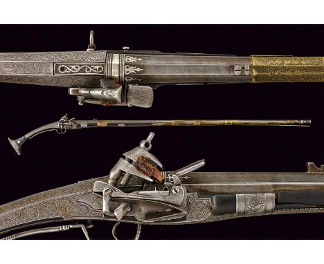dating: 1857 provenance: Balkans, Long, iron, 16 mm cal. barrel, octagonal and outlined in the first segment, then round with