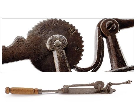 dating: First half of the 19th Century provenance: Italy, The principal structure composed of iron bar, a cylindrical pan for