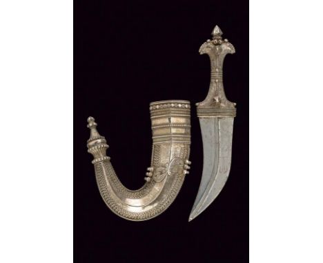 dating: circa 1900 provenance: Arabian Peninsula, Wide, curved, double-edged blade with central raiser, engraved with a warri