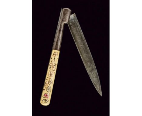 dating: circa 1900 provenance: Corse, Straight, single-edged blade, engraved with motto 'Vendetta Corsa' and 'che la mia feri