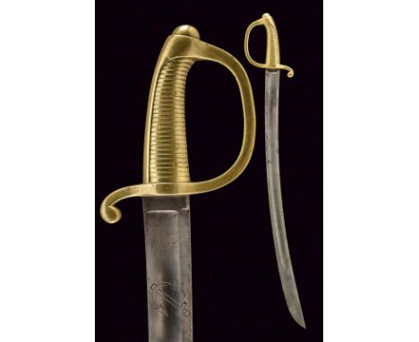 dating: 1849 provenance: Germany, Wide, curved, single-and false-edged blade with large, central fuller, first part engraved 