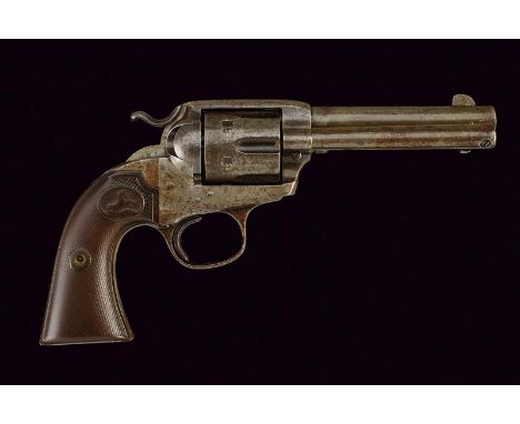 dating: 1875-1890 provenance: USA, Round, rifled, cal. 38 W.C.F barrel, provided with fore-sight. Flute, six-shot cylinder. F