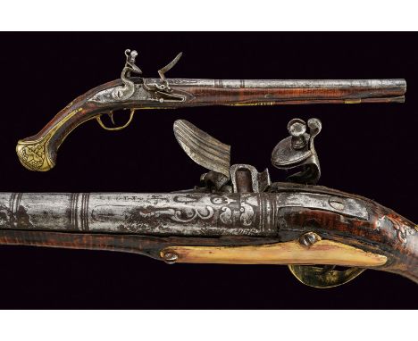 dating: early 18th Century provenance: Europe, Smooth, three-stage, 16 mm cal. barrel, the first stage with remains of twiste