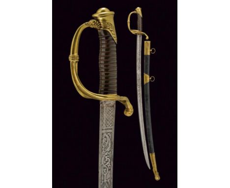 dating: 19th Century provenance: France, Curved, single-and false-edged blade with large central fuller and thin groove on th