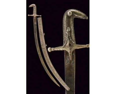 dating: 19th Century provenance: Balkans, Curved, single-and short false-edged blade, groove on the back, surface with rust d