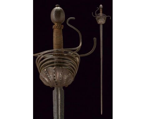 dating: first quarter of the 17th Century provenance: Germany, Long, straight, double-edged blade, grooved ricasso and first 