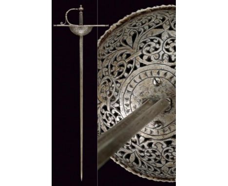 dating: first quarter of the 17th Century provenance: Spain, Straight, double-edged blade, of hexagonal section, with fuller 